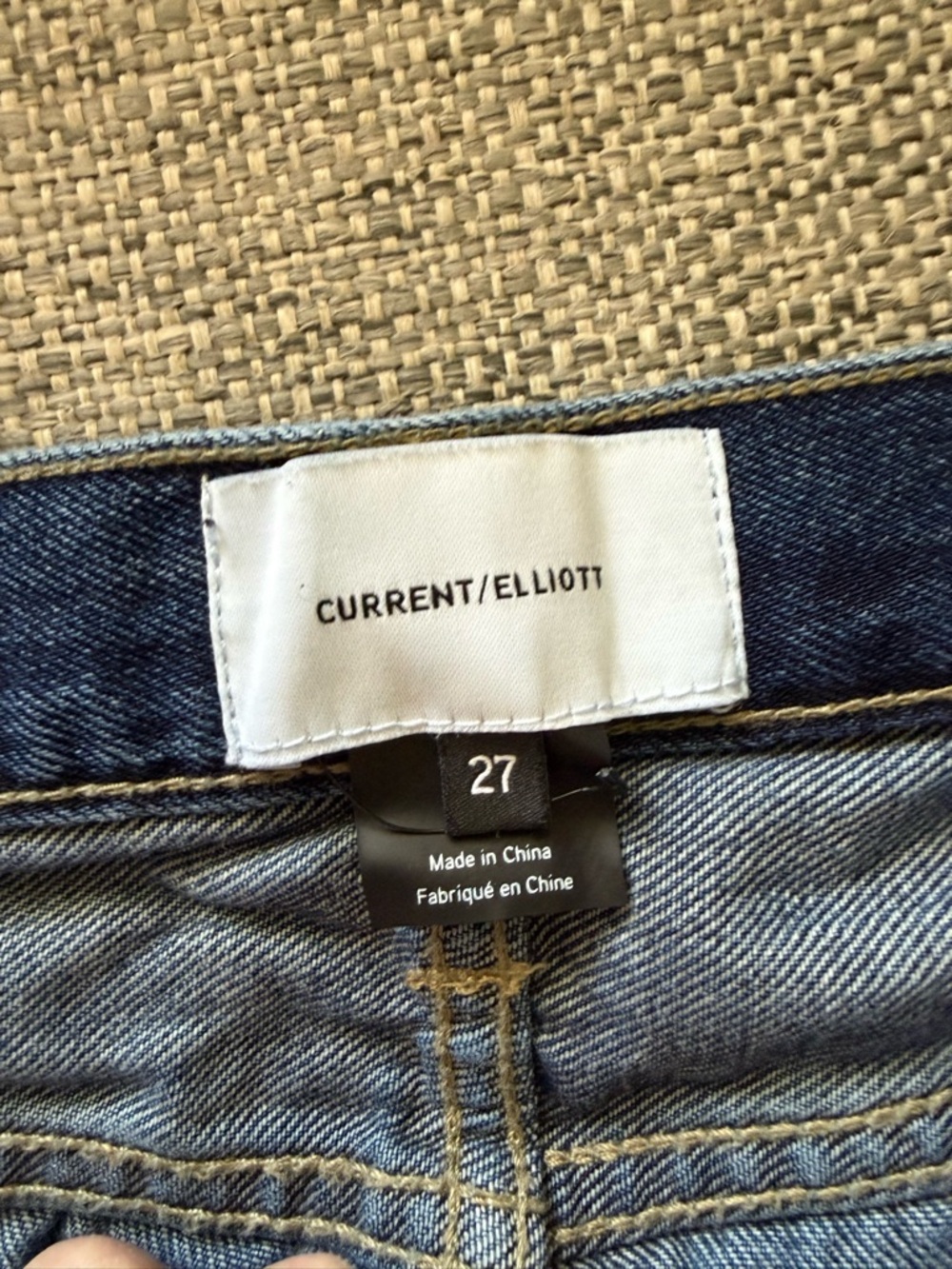 Current/Elliott Blue Denim Jeans with studs - Picture 2 of 4